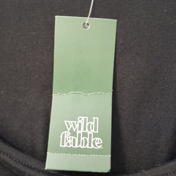 New with Tags Black Wild Fable Long Sleeve Square Neck Bubble Top - Picture 5 of 7